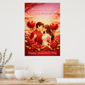 Valentinstag-Liebeszitat-Plakat Poster (Küche)