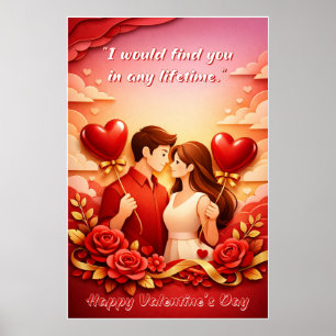 Valentinstag-Liebeszitat-Plakat Poster