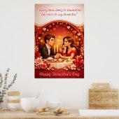 Valentinstag-Liebeszitat-Plakat Poster (Küche)