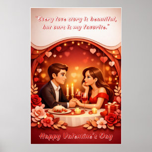 Valentinstag-Liebeszitat-Plakat Poster