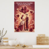 Valentinstag-Liebeszitat-Plakat Poster (Küche)