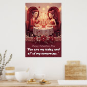 Valentinstag-Liebeszitat-Plakat Poster (Küche)