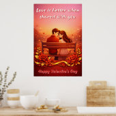 Valentinstag-Liebeszitat-Plakat Poster (Küche)