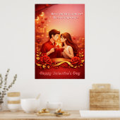Valentinstag-Liebeszitat Poster (Küche)