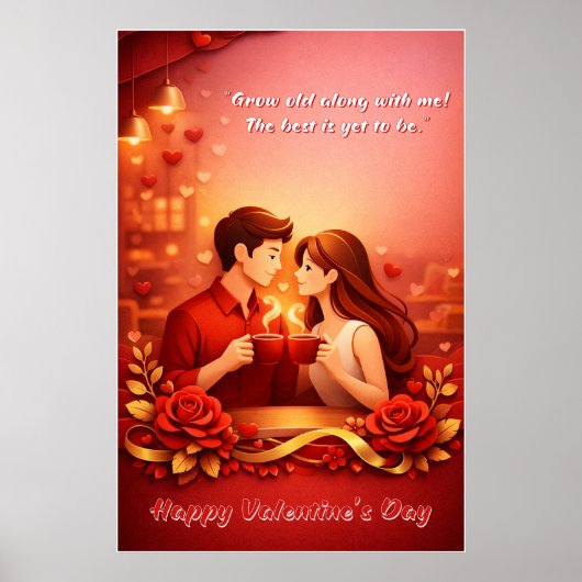 Valentinstag-Liebeszitat Poster (Vorne)