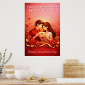 Valentinstag-Liebeszitat Poster (Küche)