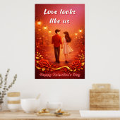 Valentinstag-Liebeszitat Poster (Küche)