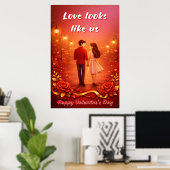 Valentinstag-Liebeszitat Poster (Heimbüro)