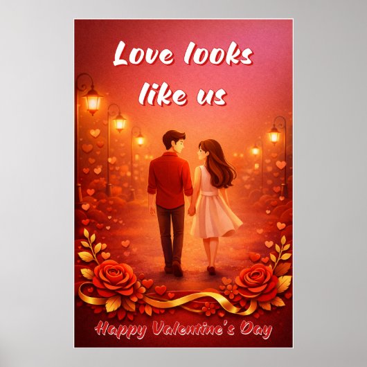 Valentinstag-Liebeszitat Poster (Vorne)