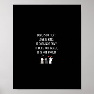 Valentinstag Liebeszitate Liebe ist geduldig Herz Poster
