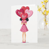 Valentinstag Liebt Dich Kuss Umarme Karte (Gelbe Blume)
