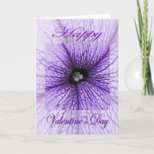 Valentinstag Lila Blossom Feiertagskarte