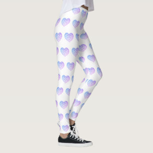 Valentinstag Lila HERZ Frauen Leggings