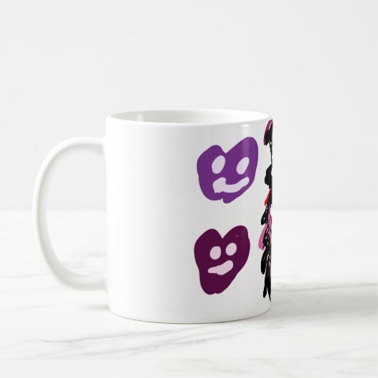 Valentinstag lila Liebe  Kaffeetasse (Links)