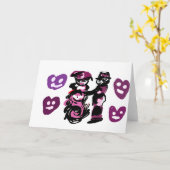 Valentinstag lila Liebe  Karte (Gelbe Blume)