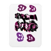 Valentinstag lila Liebe Magnet (Vertikal)