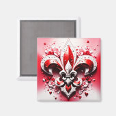 Valentinstag-Lilie Magnet (Vorderseite/Rückseite)