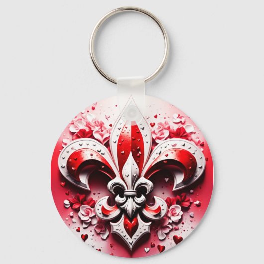 Valentinstag-Lilie Schlüsselanhänger (Vorderseite)