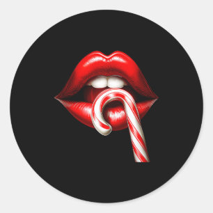 Valentinstag Lippen Küsse Valentinstag Lustiger Zu Runder Aufkleber