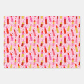 Valentinstag Lipsticks und Herz Geschenkpapier Set (Vorderseite)