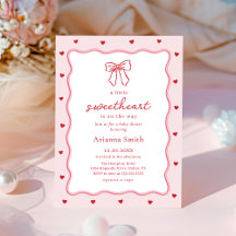 Valentinstag Little Sweetheart Babyshower-Einladun