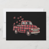 Valentinstag LKW Funny Buffalo Kariert Leopard Einladung (Vorderseite)