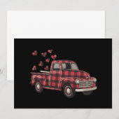Valentinstag LKW Funny Buffalo Kariert Leopard Einladung (Vorne/Hinten)