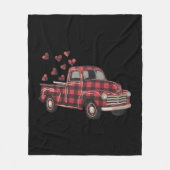 Valentinstag LKW Funny Buffalo Kariert Leopard Fleecedecke (Vorderseite)