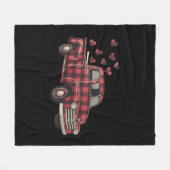 Valentinstag LKW Funny Buffalo Kariert Leopard Fleecedecke (Vorderseite (Horizontal))