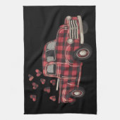 Valentinstag LKW Funny Buffalo Kariert Leopard Geschirrtuch (Vertikal)