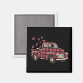 Valentinstag LKW Funny Buffalo Kariert Leopard Magnet (Vorderseite/Rückseite)