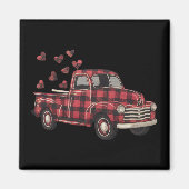 Valentinstag LKW Funny Buffalo Kariert Leopard Magnet (Vorne)