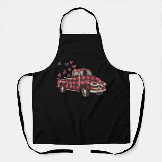 Valentinstag LKW Funny Buffalo Kariert Leopard Schürze (Vorderseite)