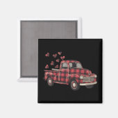 Valentinstag LKW Lustig Büffel Kariert Leopard  Magnet (Vorderseite/Rückseite)