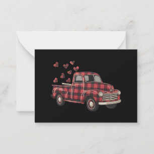 Valentinstag LKW Lustig Büffel Kariert Leopard  Mitteilungskarte