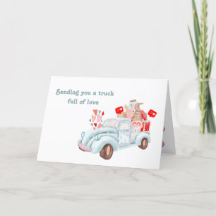 Valentinstag LKW Personalisierte Namenskarte Feiertagskarte