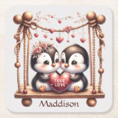 Valentinstag Love Lago Maggiore Rechteckiger Pappuntersetzer (Vorderseite)