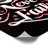 Valentinstag Love Never Fails Poster (Ecke)