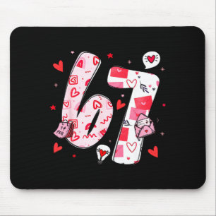 Valentinstag Lustig Sechs Sieben 6 7 Meme Männer F Mousepad