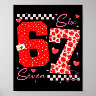 Valentinstag Lustig Sechs Sieben 6 7 Meme Slang Mä Poster