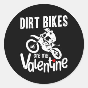 Valentinstag Lustige Dirt Bikes sind mein Valentin Runder Aufkleber