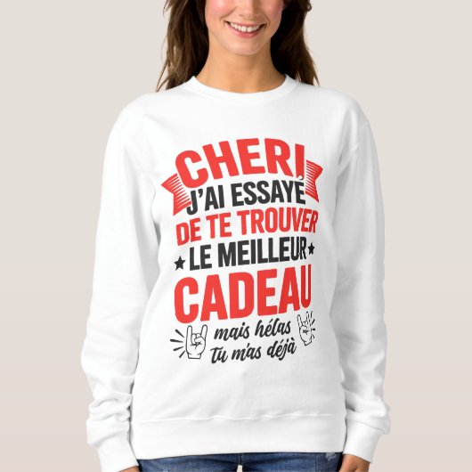 Valentinstag Lustige Idee Liebe Humor Paar Sweatshirt (Vorderseite)