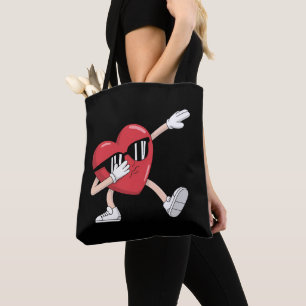 Valentinstag Lustige Jungen Mädchen Dabbing Herz Tasche