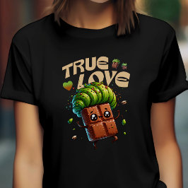 Valentinstag lustige kawaii pistachio Schokolade T-Shirt