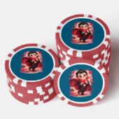 Valentinstag Lustiger Dracula Pokerchips (Stapel)