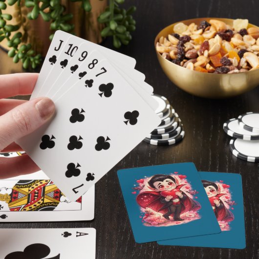Valentinstag Lustiger Dracula Spielkarten (In Situ)