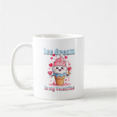 Valentinstag lustiger Kawaii-Eis-Kegel Kaffeetasse (Links)