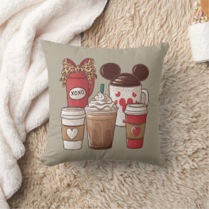 Valentinstag Lustiger Latte Kaffee Liebhaber  Kissen