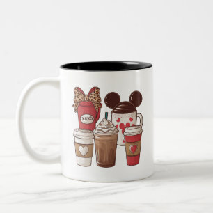 Valentinstag Lustiger Latte Kaffee Liebhaber  Zweifarbige Tasse