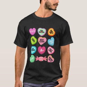 Valentinstag lustiger Lehrer bunter Vintager Hefe T-Shirt